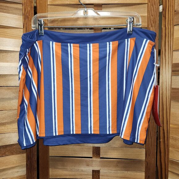 NWT Krimson Klover Splash Regatta Indigo Cover-up Skirt Women XL Nylon - Picture 2 of 7